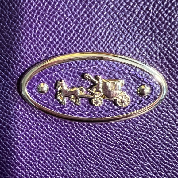 Large Coach purse in purple - Picture 3 of 17